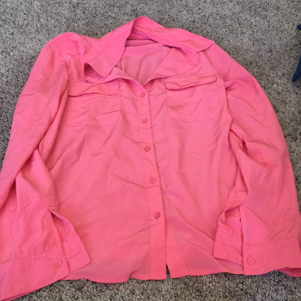 Sheer button down blouse